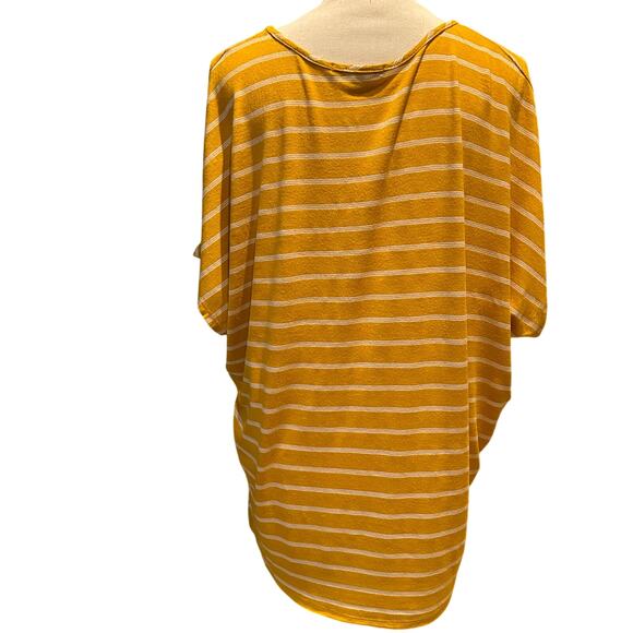Boho Fall Vibes Dolman Sleeve T shirt Gold size large Green Envelope VNeck Comfy - Picture 2 of 5